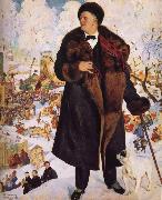 Boris Kustodiev Portrait of Fyodor Chaliapin Sweden oil painting artist